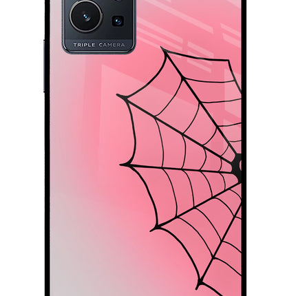 Pink Web IQOO Z6 5G (not 44W) Glass Case