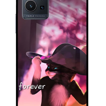 Forever Cat IQOO Z6 5G (not 44W) Glass Case