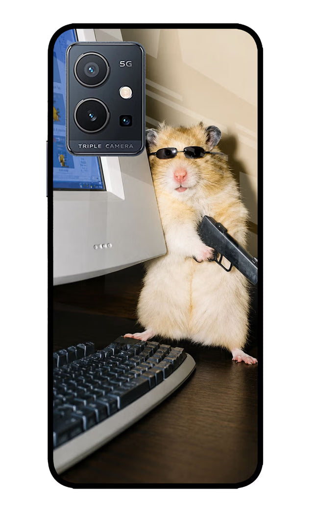 Hacker Hamster IQOO Z6 5G (not 44W) Glass Case