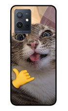 Silly Cat Call IQOO Z6 5G (not 44W) Glass Case