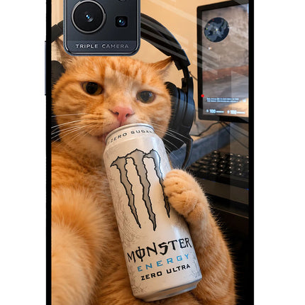 Gamer Cat Energy IQOO Z6 5G (not 44W) Glass Case