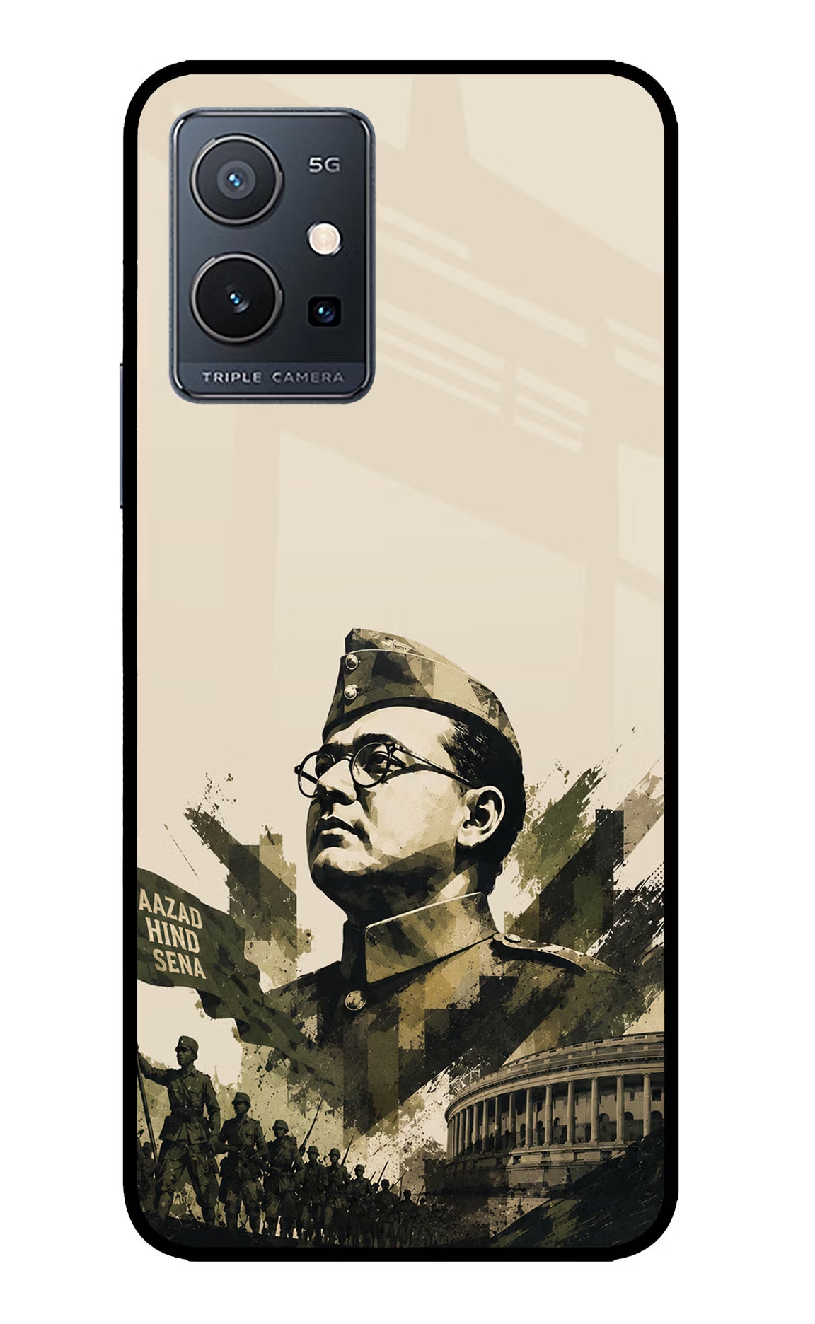Netaji Rising IQOO Z6 5G (not 44W) Glass Case