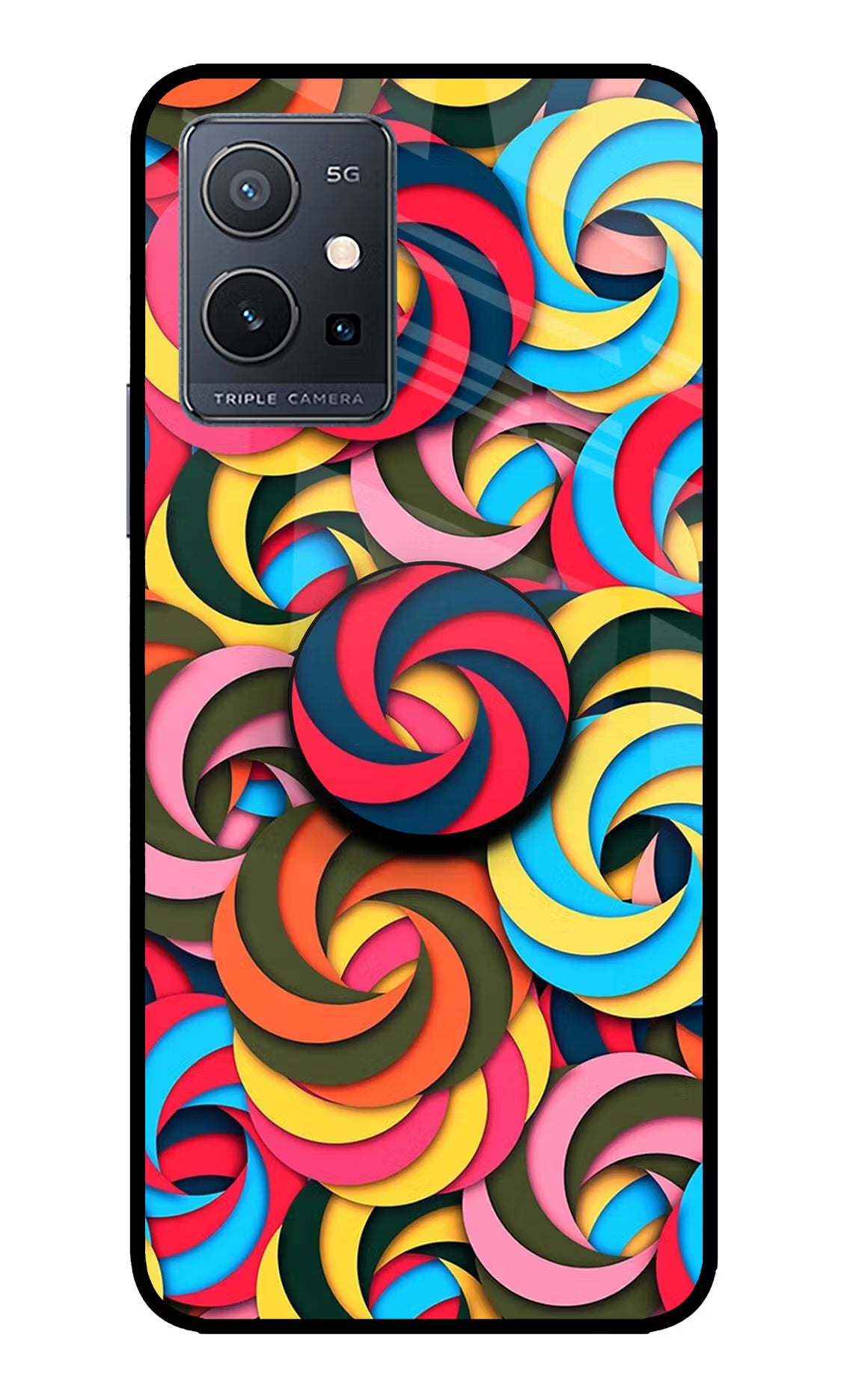 Spiral Pattern IQOO Z6 5G (not 44W) Pop Case by Casekaro