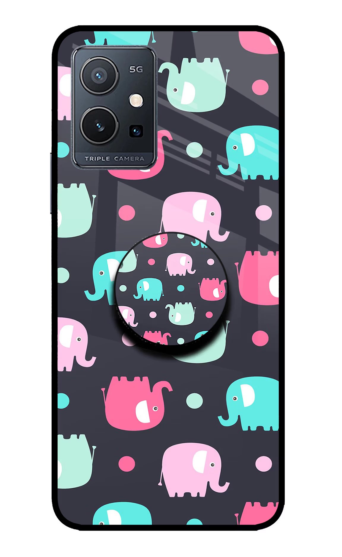 Baby Elephants IQOO Z6 5G (not 44W) Pop Case by Casekaro