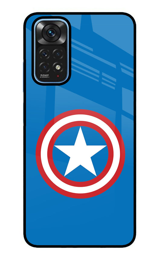 Captain America Logo Redmi Note 11/11S Glass Case