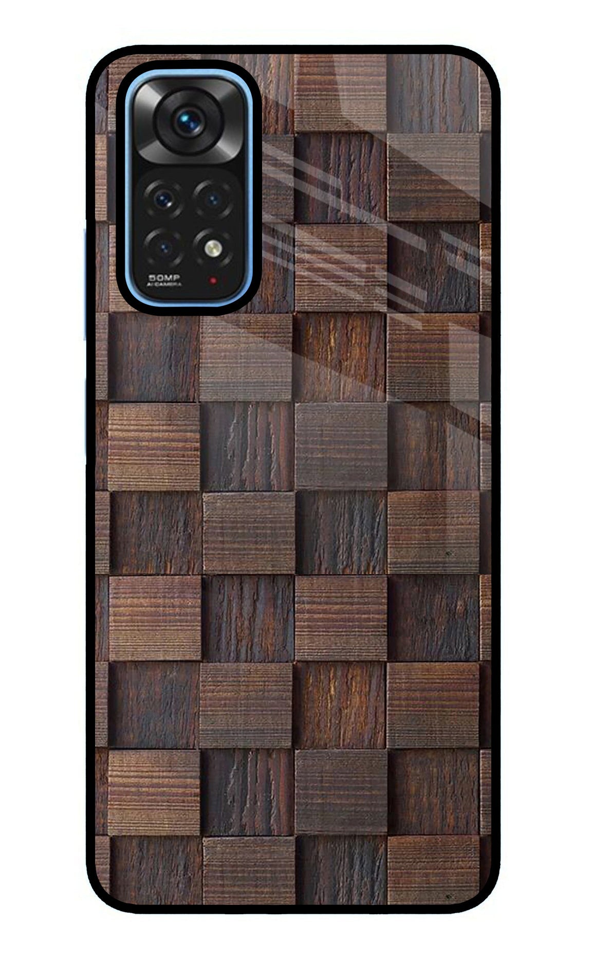 Wooden Cube Design Redmi Note 11/11S Back Cover