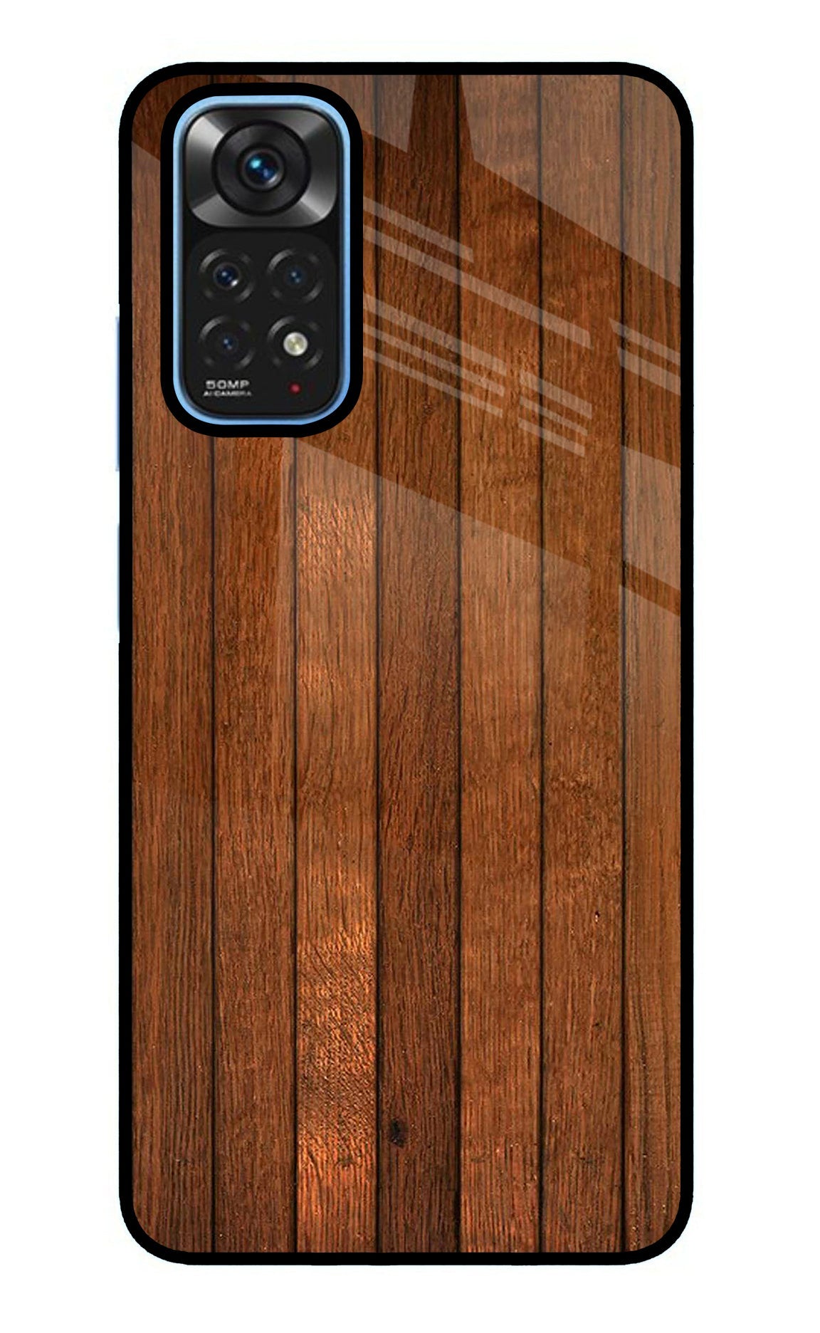 Wooden Artwork Bands Redmi Note 11/11S Glass Case