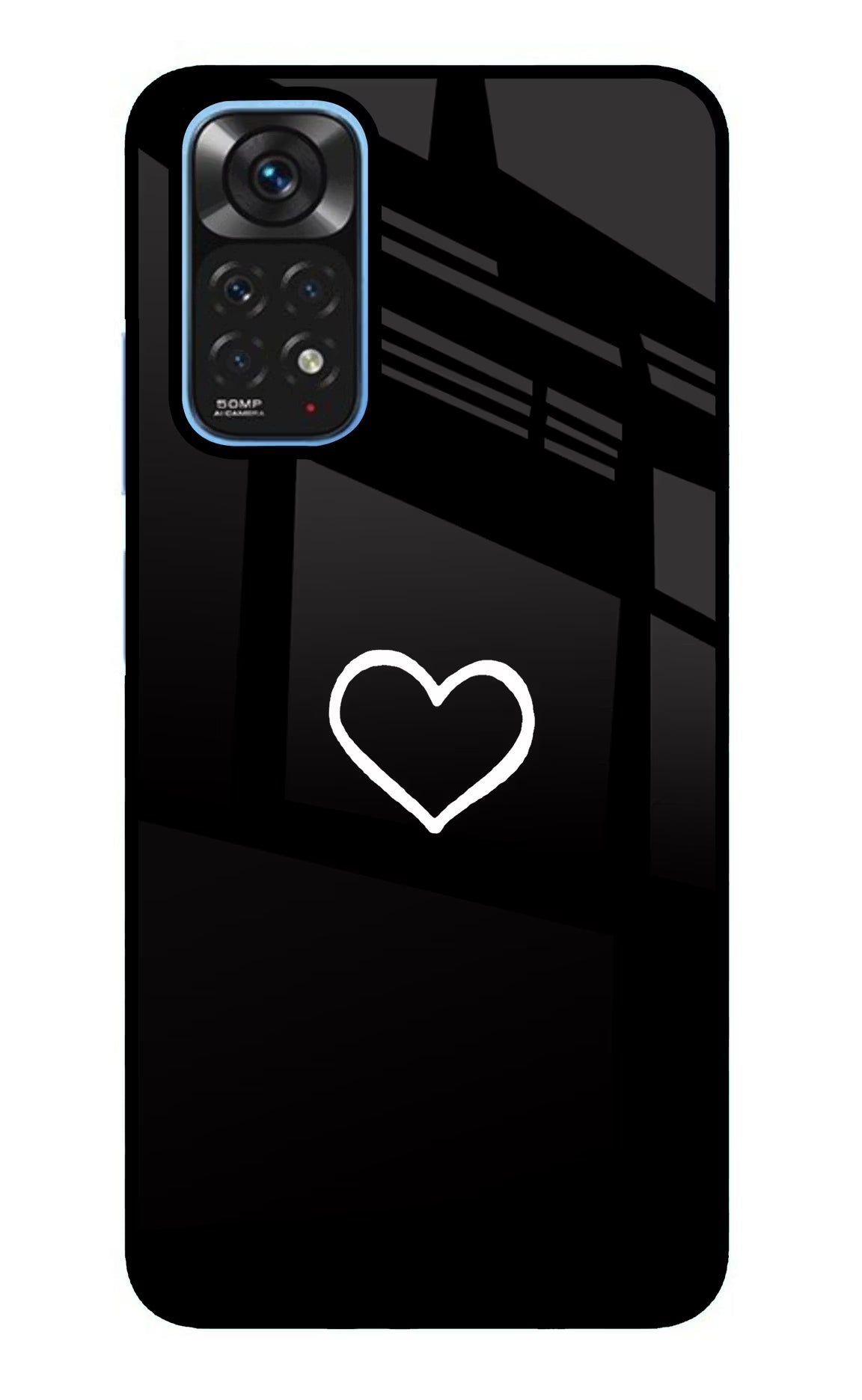 Heart Redmi Note 11/11S Glass Case Back Cover by Casekaro