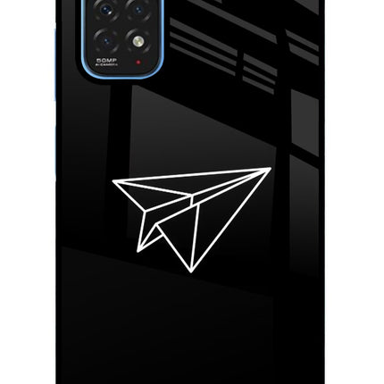 Paper Plane White Redmi Note 11/11S Glass Case