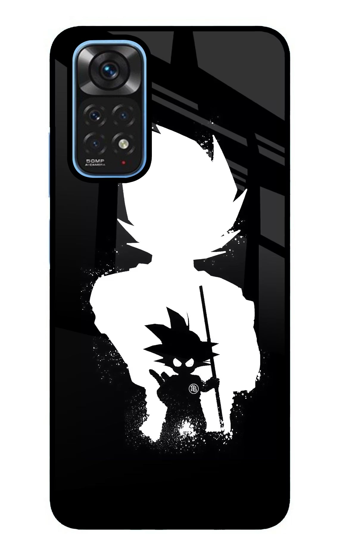 Goku Shadow Redmi Note 11/11S Glass Case Back Cover by Casekaro