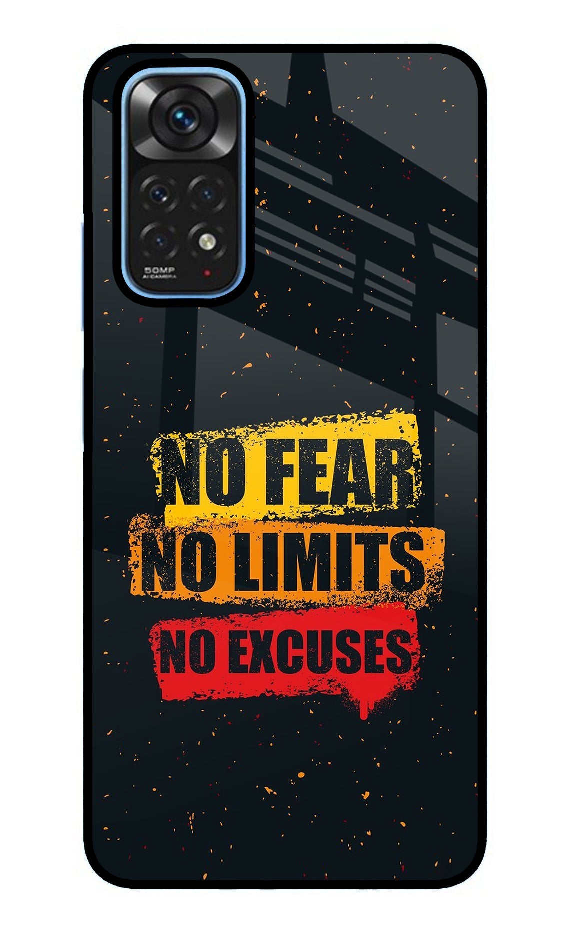 No Fear No Limits No Excuse Redmi Note 11/11S Glass Case