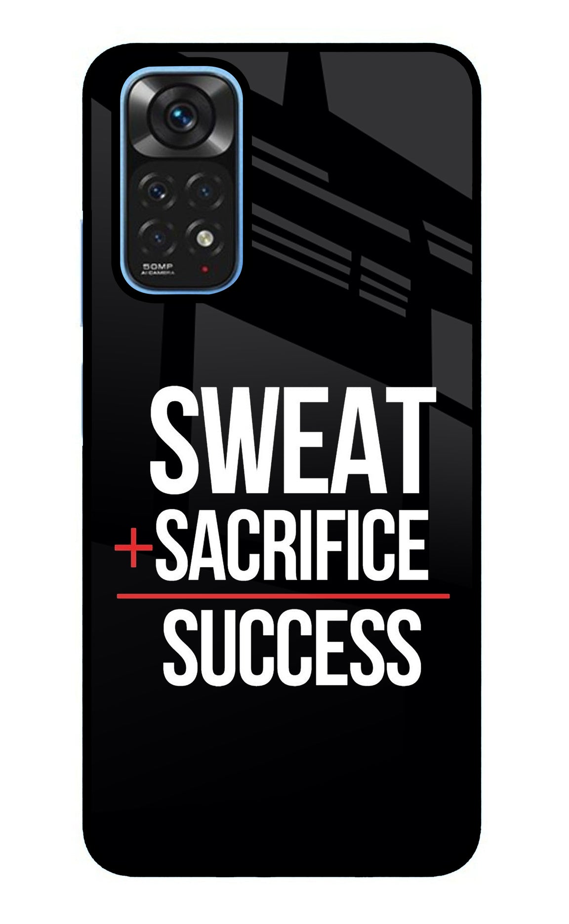 Sweat Sacrifice Success Redmi Note 11/11S Glass Case