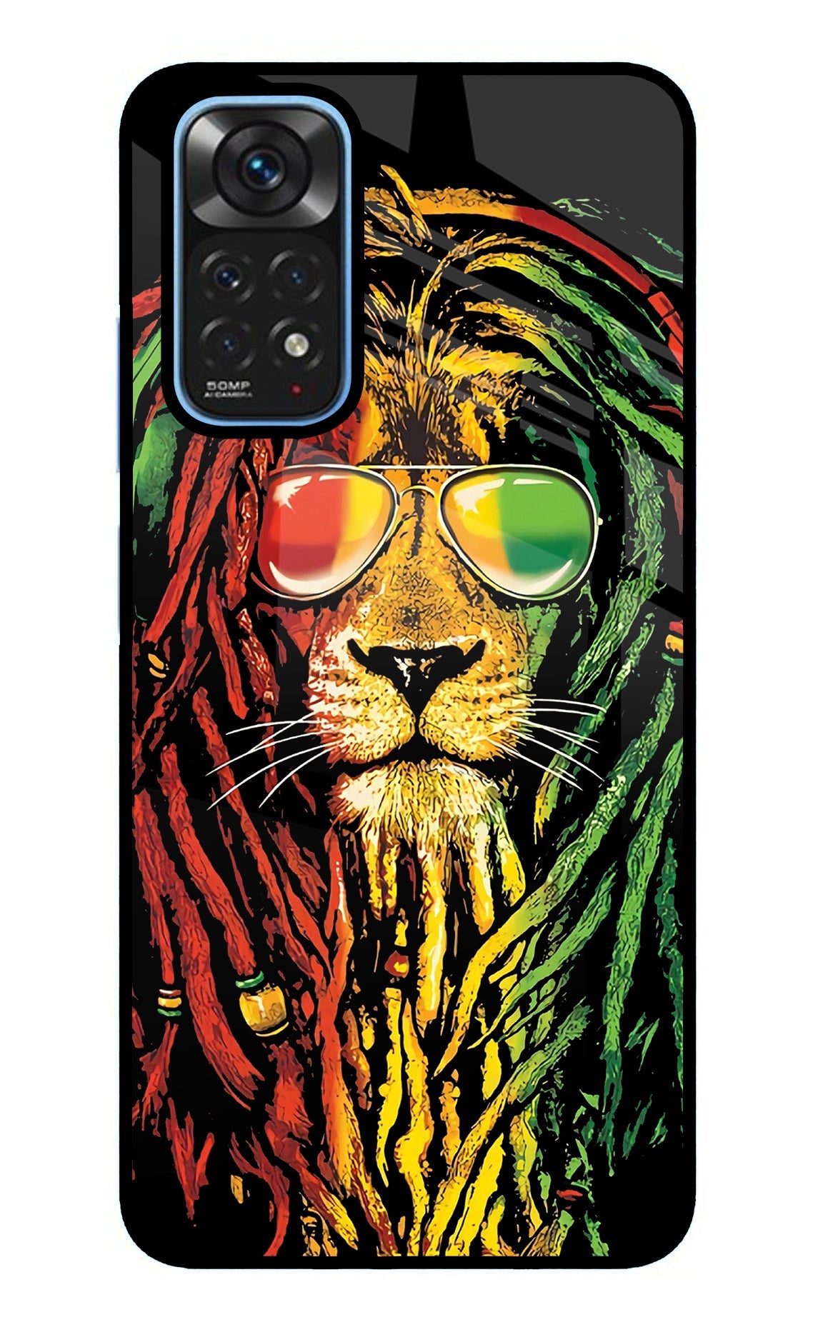 Rasta Lion Redmi Note 11/11S Glass Case