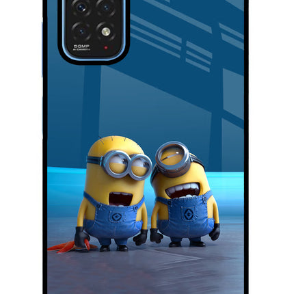 Minion Laughing Redmi Note 11/11S Glass Case Back Cover by Casekaro