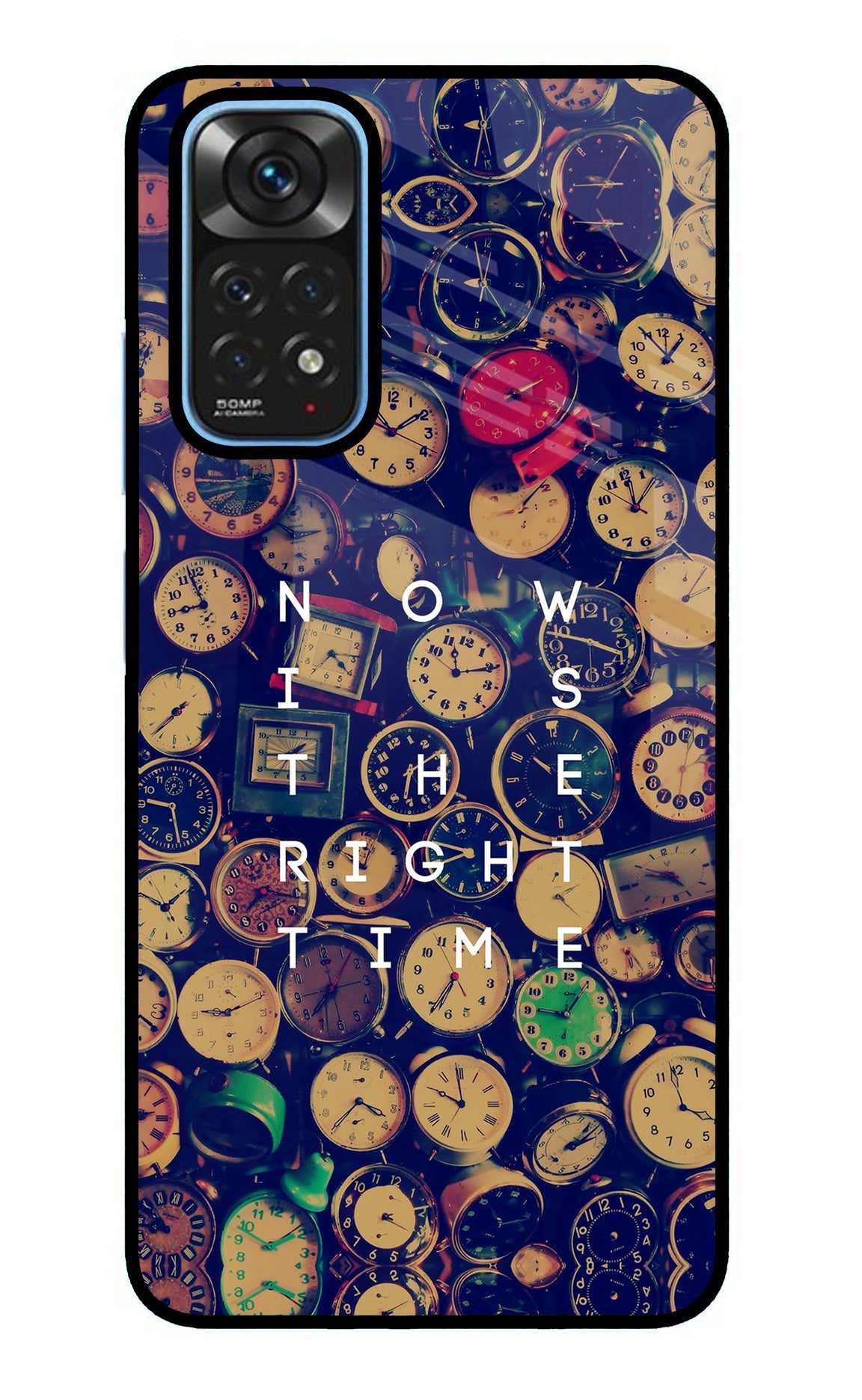 Now is the Right Time Quote Redmi Note 11/11S Glass Case