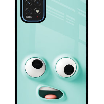 Funny Cartoon Redmi Note 11/11S Glass Case Back Cover by Casekaro