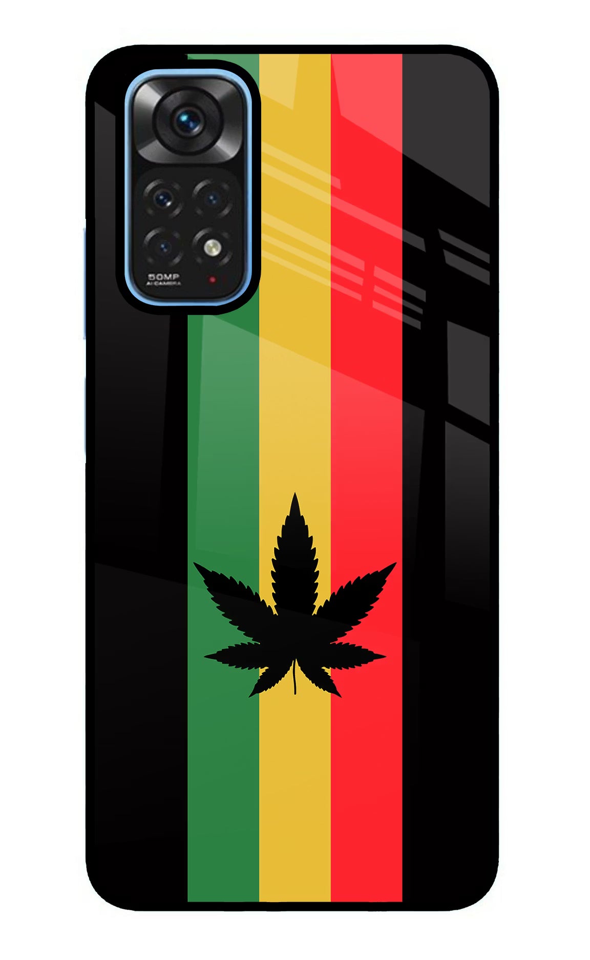 Weed Flag Redmi Note 11/11S Glass Case Back Cover by Casekaro