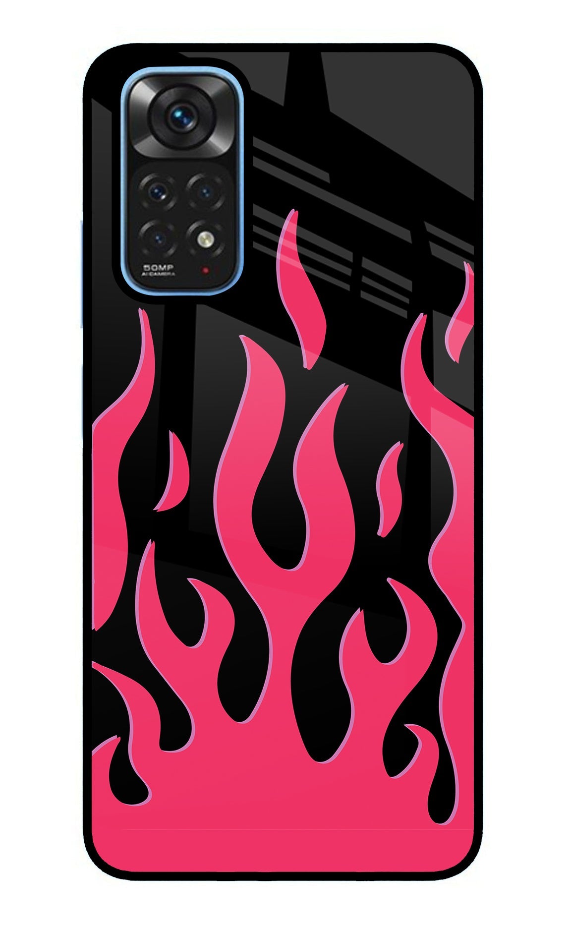 Fire Flames Redmi Note 11/11S Glass Case