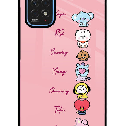 BTS names Redmi Note 11/11S Glass Case Back Cover by Casekaro