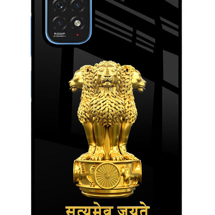 Satyamev Jayate Golden Redmi Note 11/11S Glass Case