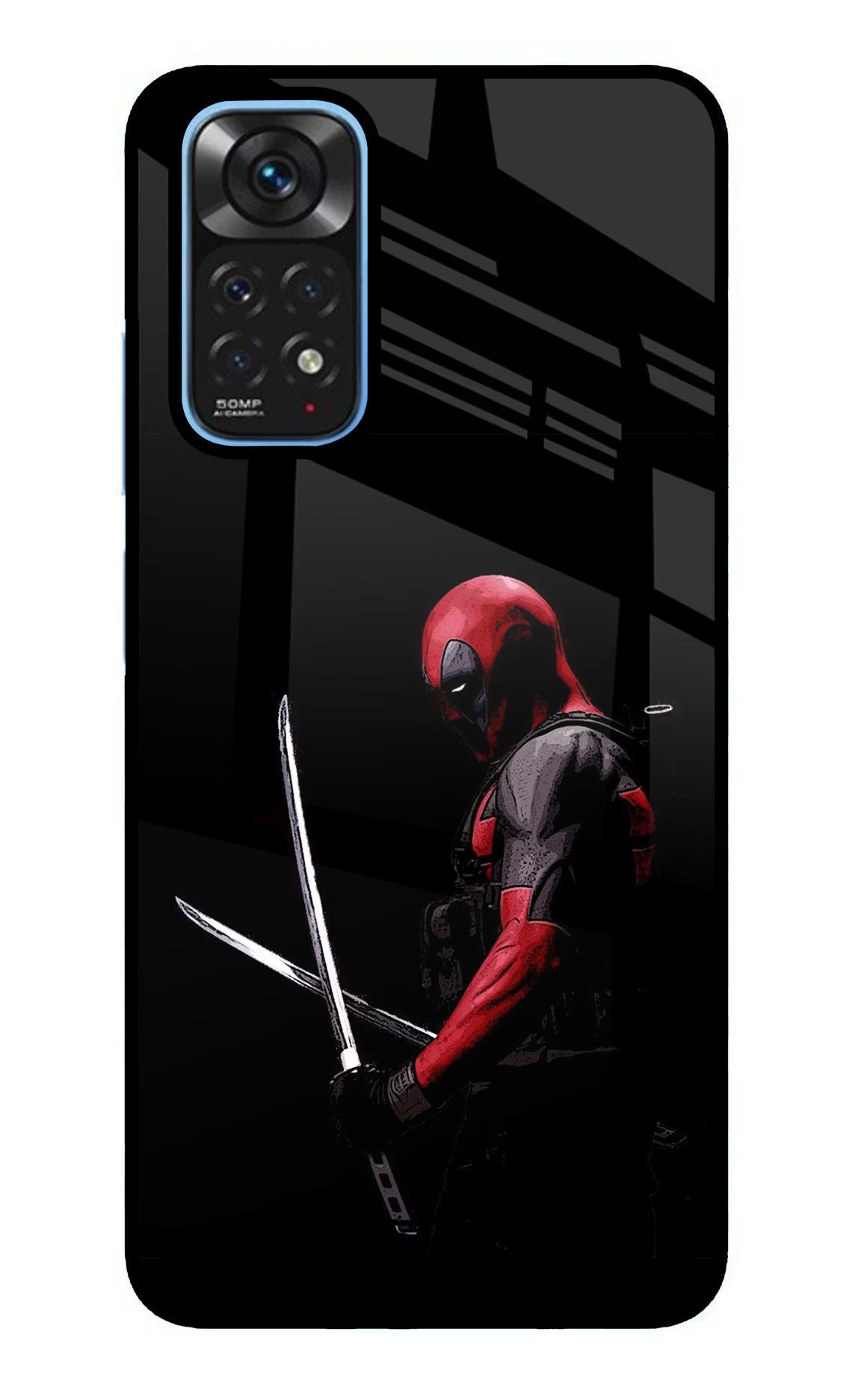 Deadpool Redmi Note 11/11S Glass Case Back Cover by Casekaro