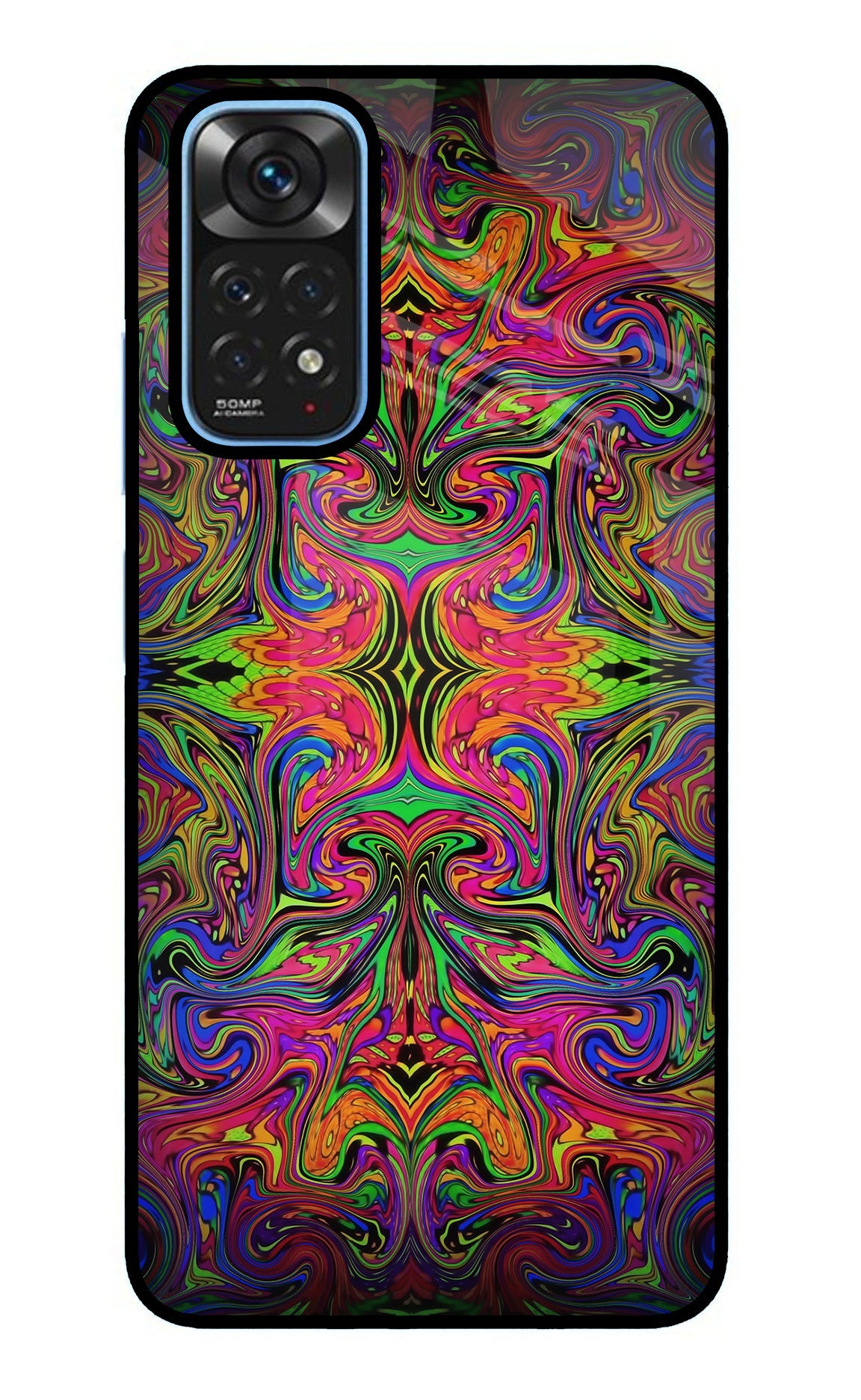 Psychedelic Art Redmi Note 11/11S Glass Case