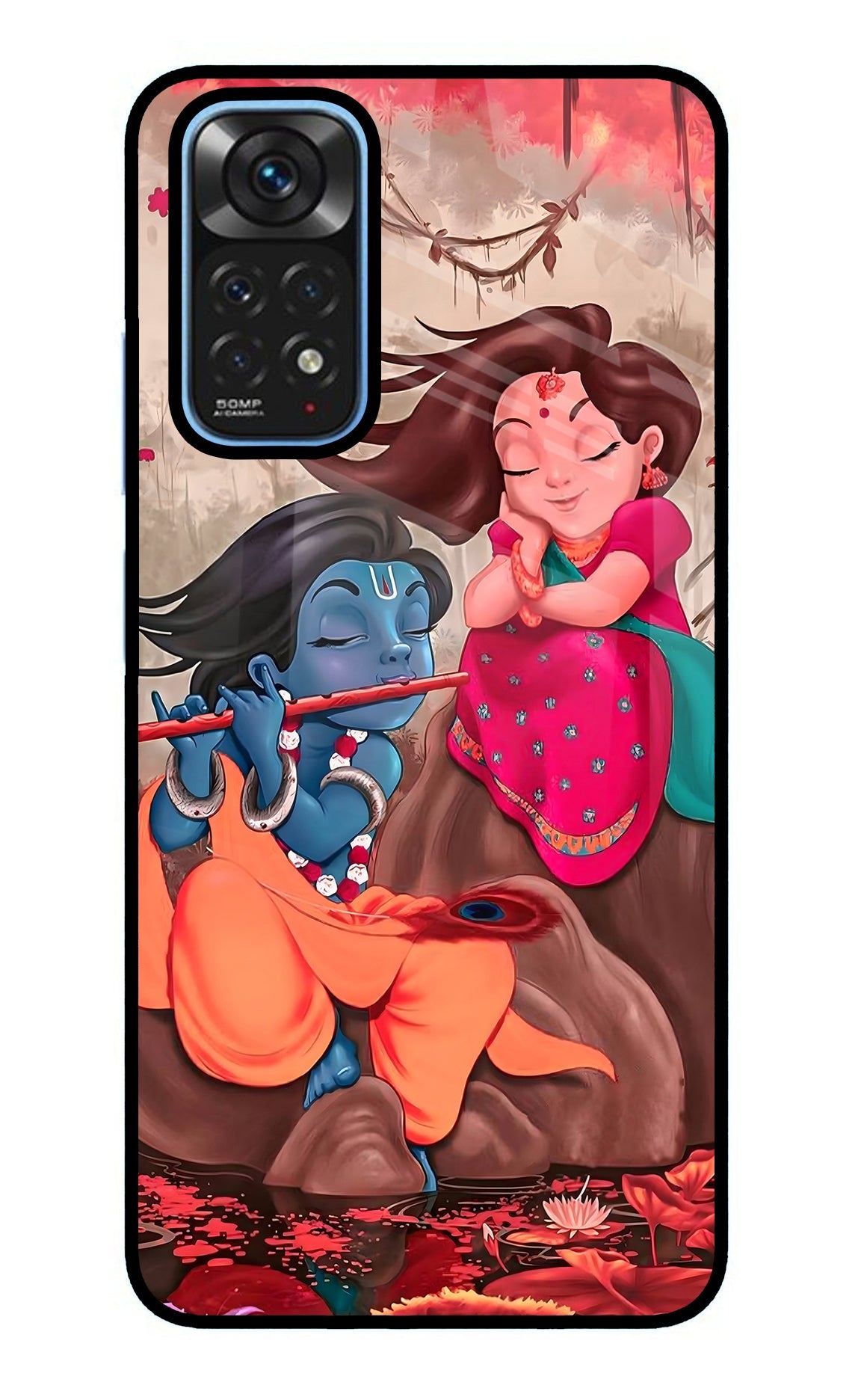 Radhe Krishna Redmi Note 11/11S Glass Case