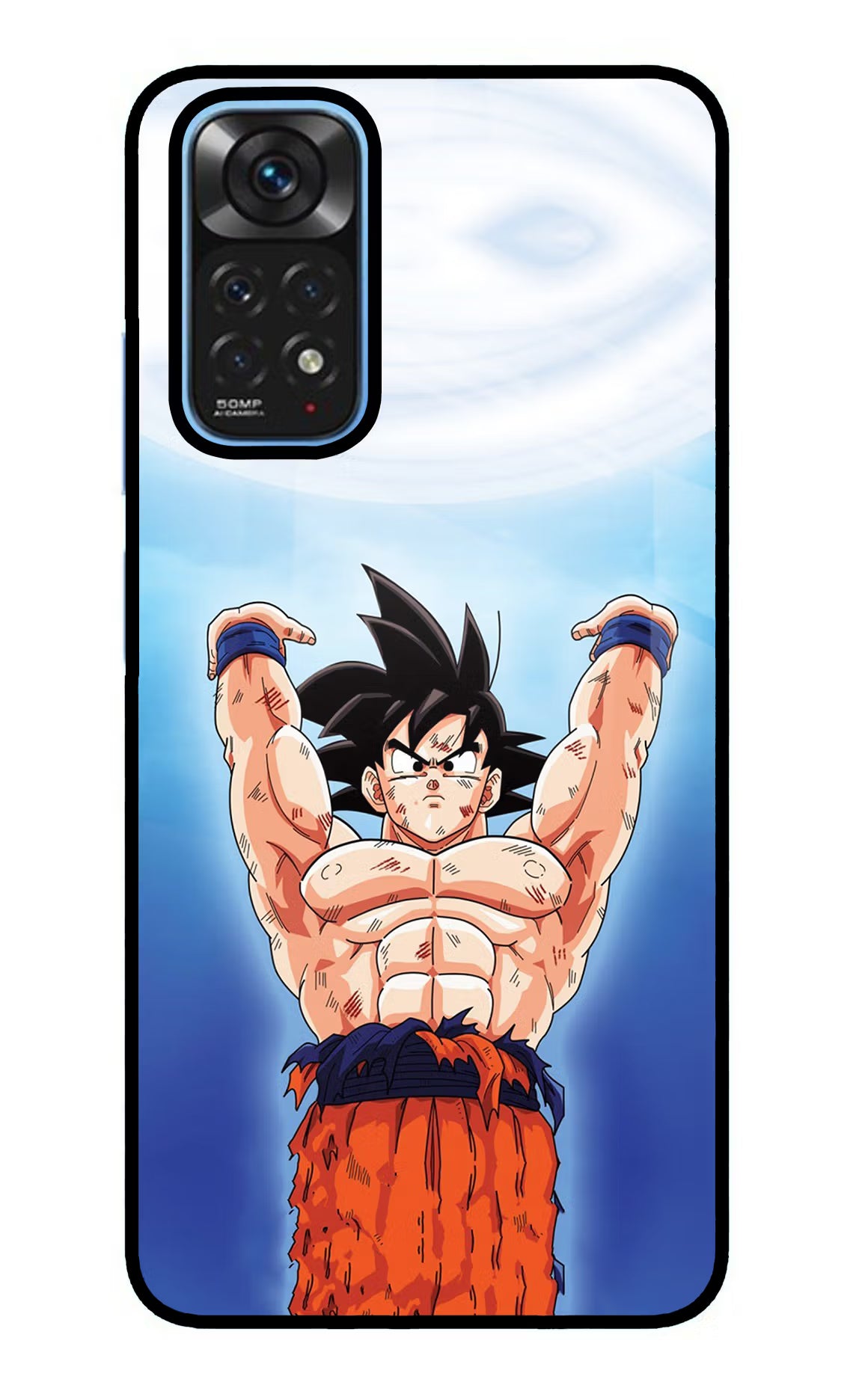 Goku Power Redmi Note 11/11S Glass Case Back Cover by Casekaro