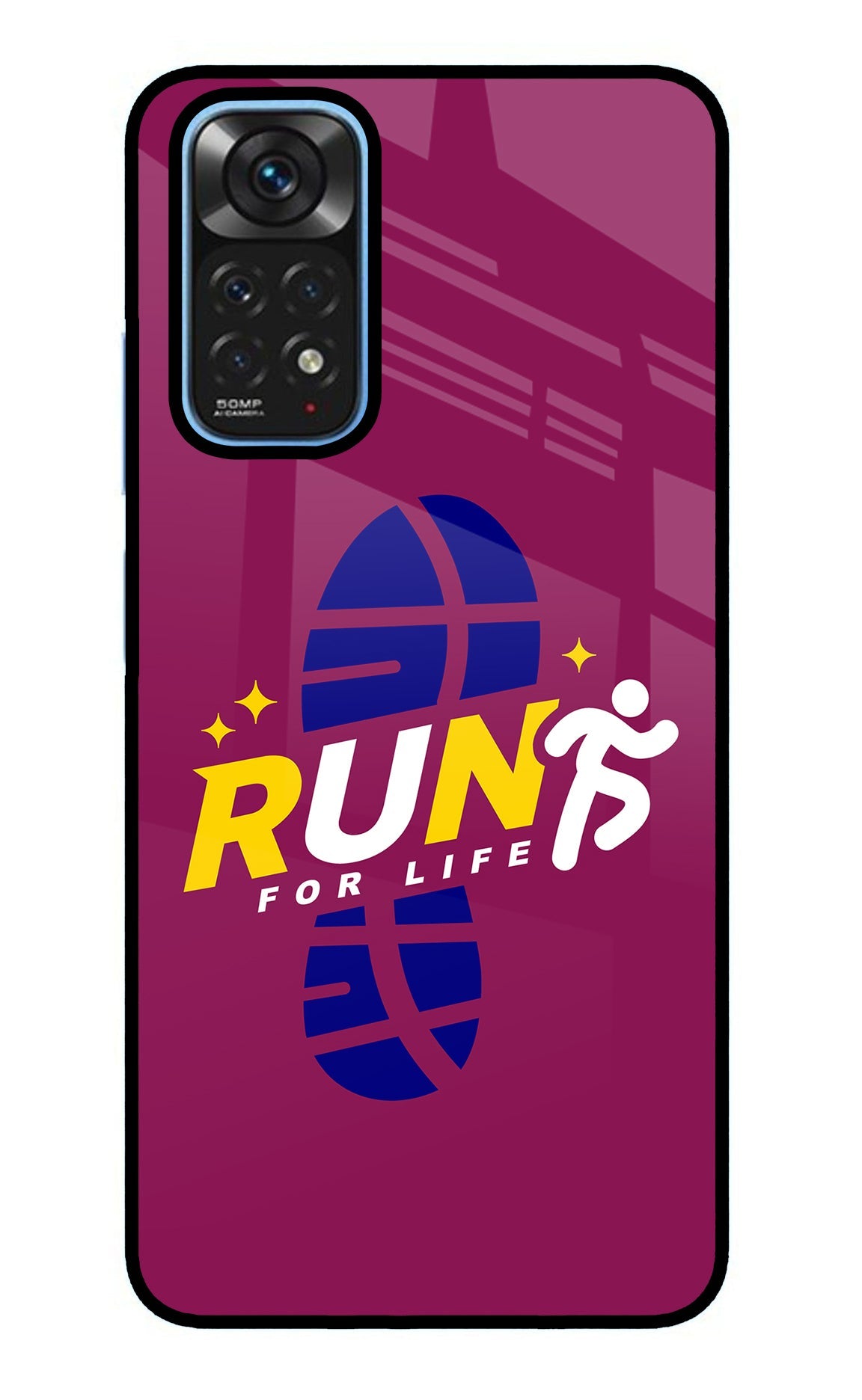 Run for Life Redmi Note 11/11S Glass Case