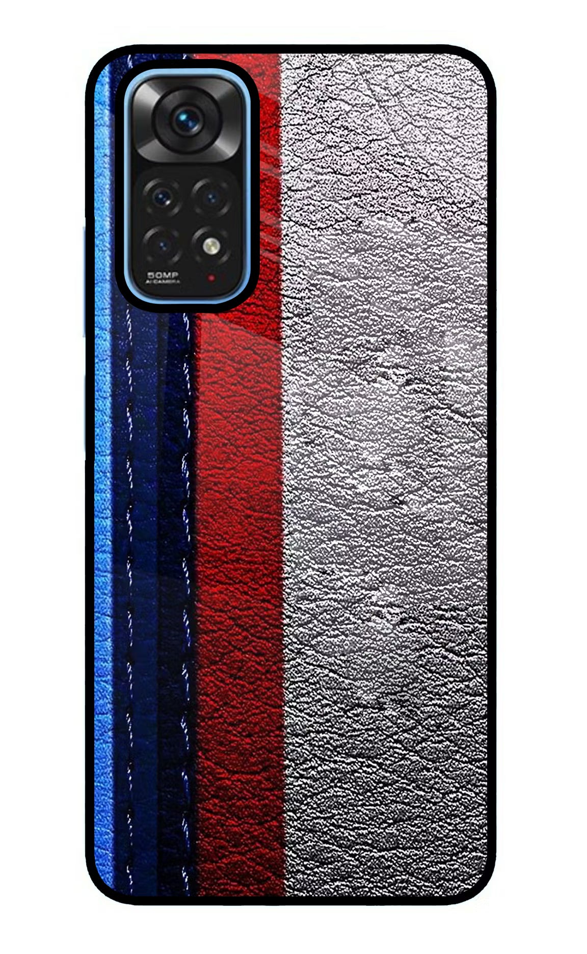 BMW Stripes Redmi Note 11/11S Glass Case Back Cover by Casekaro