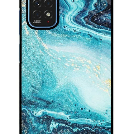 Blue Glitter Marble Redmi Note 11/11S Glass Case
