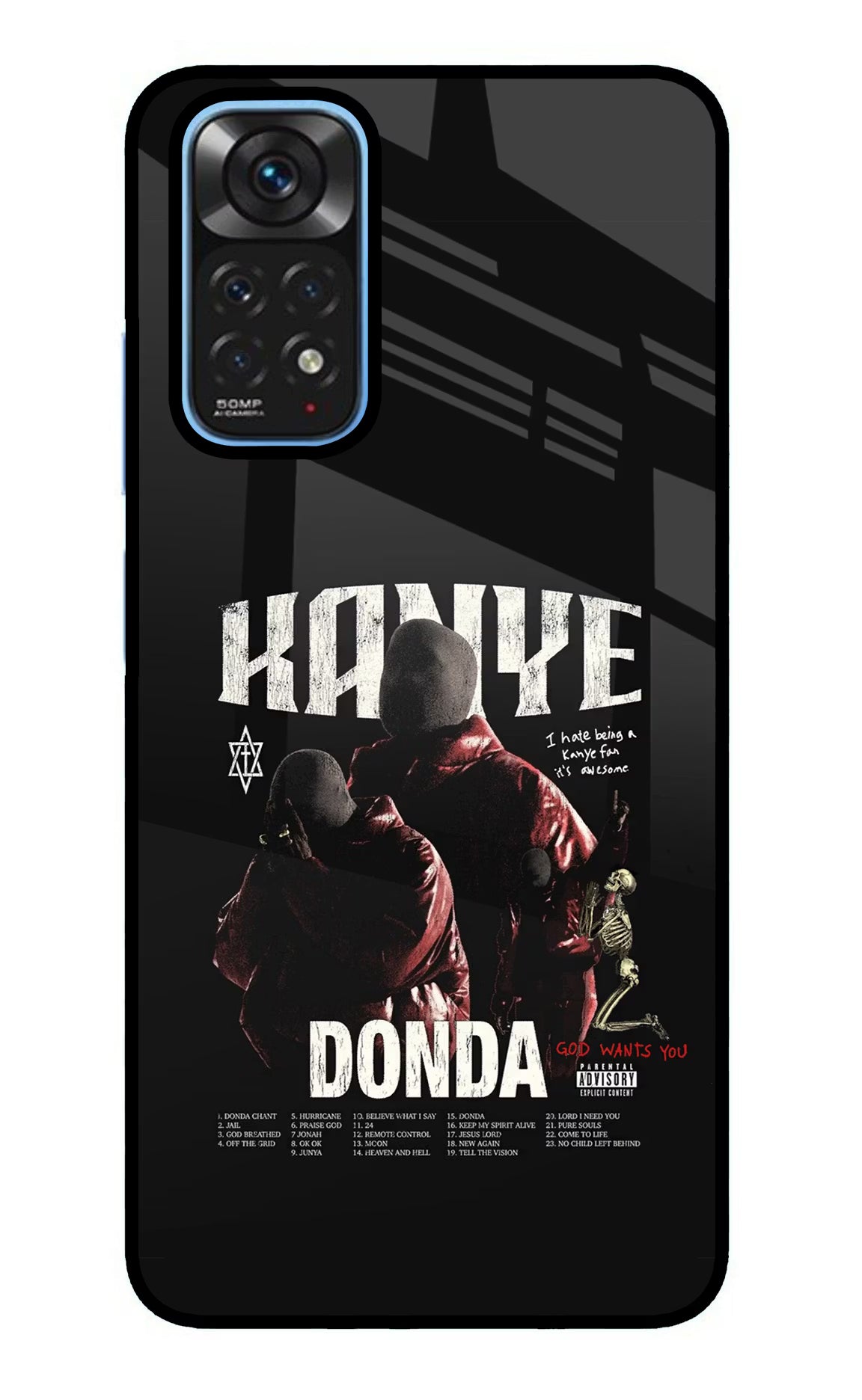 Donda Kanye West Redmi Note 11/11S Glass Case Back Cover by Casekaro