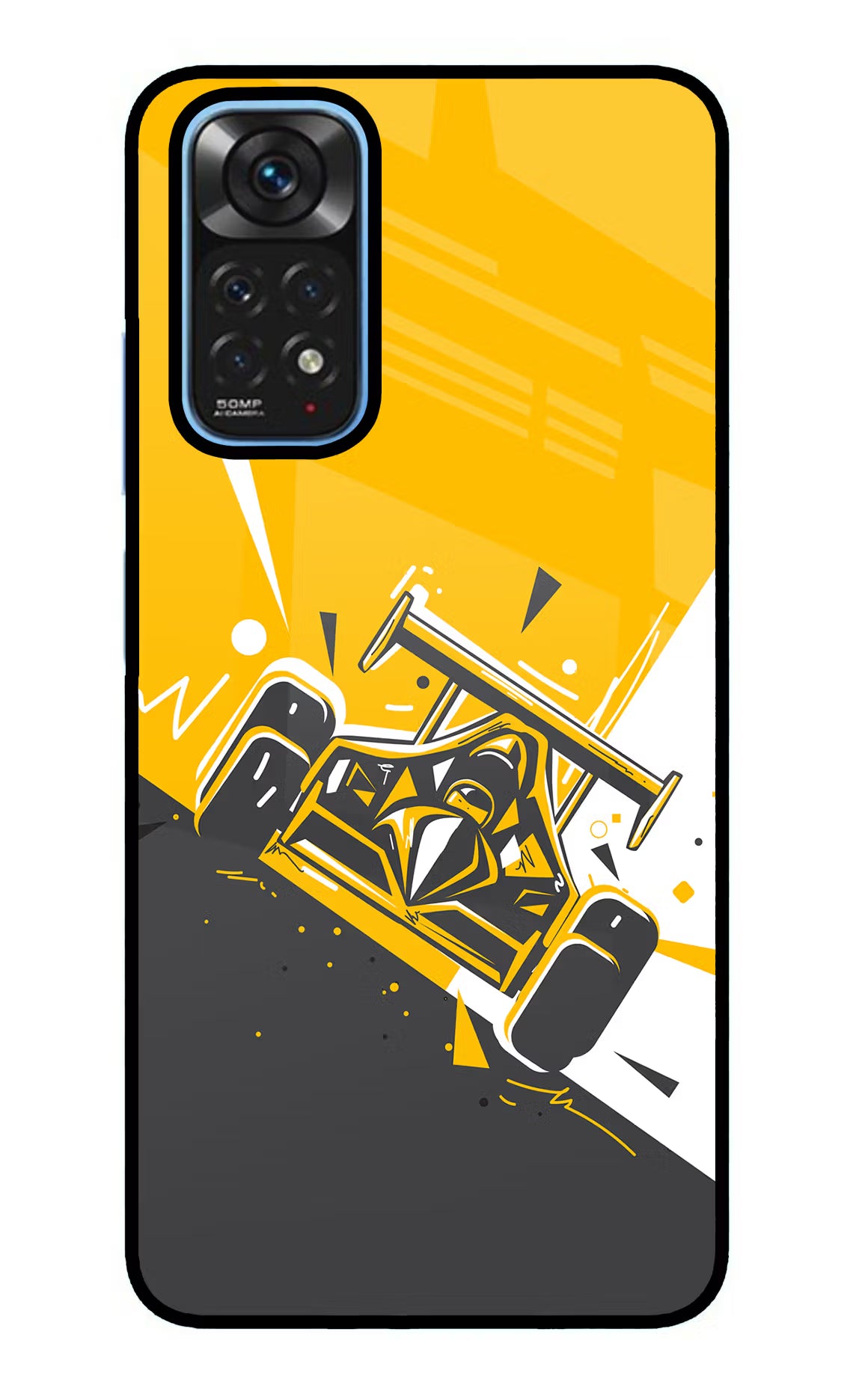 Track King Redmi Note 11/11S Glass Case Back Cover by Casekaro