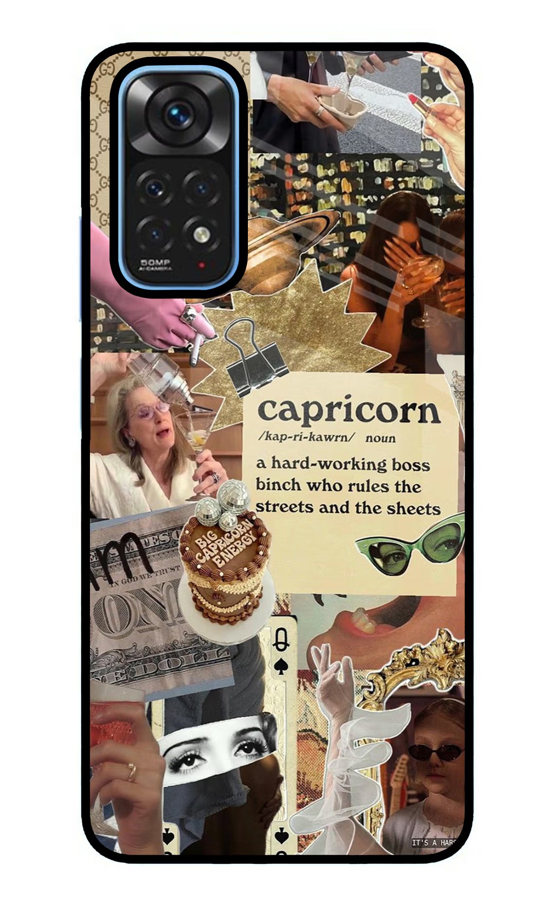 Capricorn Zodiac Redmi Note 11/11S Glass Case Back Cover by Casekaro