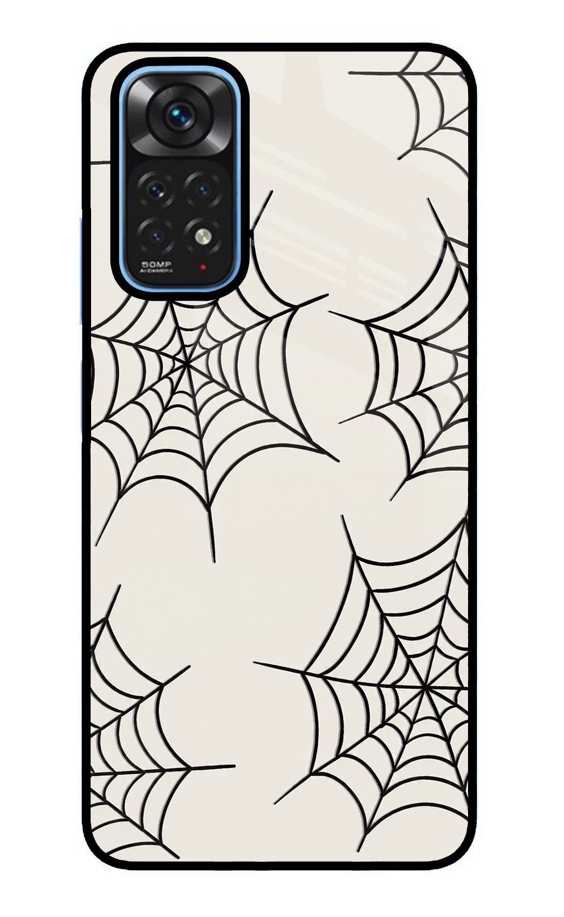 Spider Web Redmi Note 11/11S Glass Case Back Cover by Casekaro