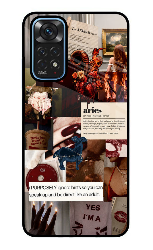 Zodiac Aries Redmi Note 11/11S Glass Case