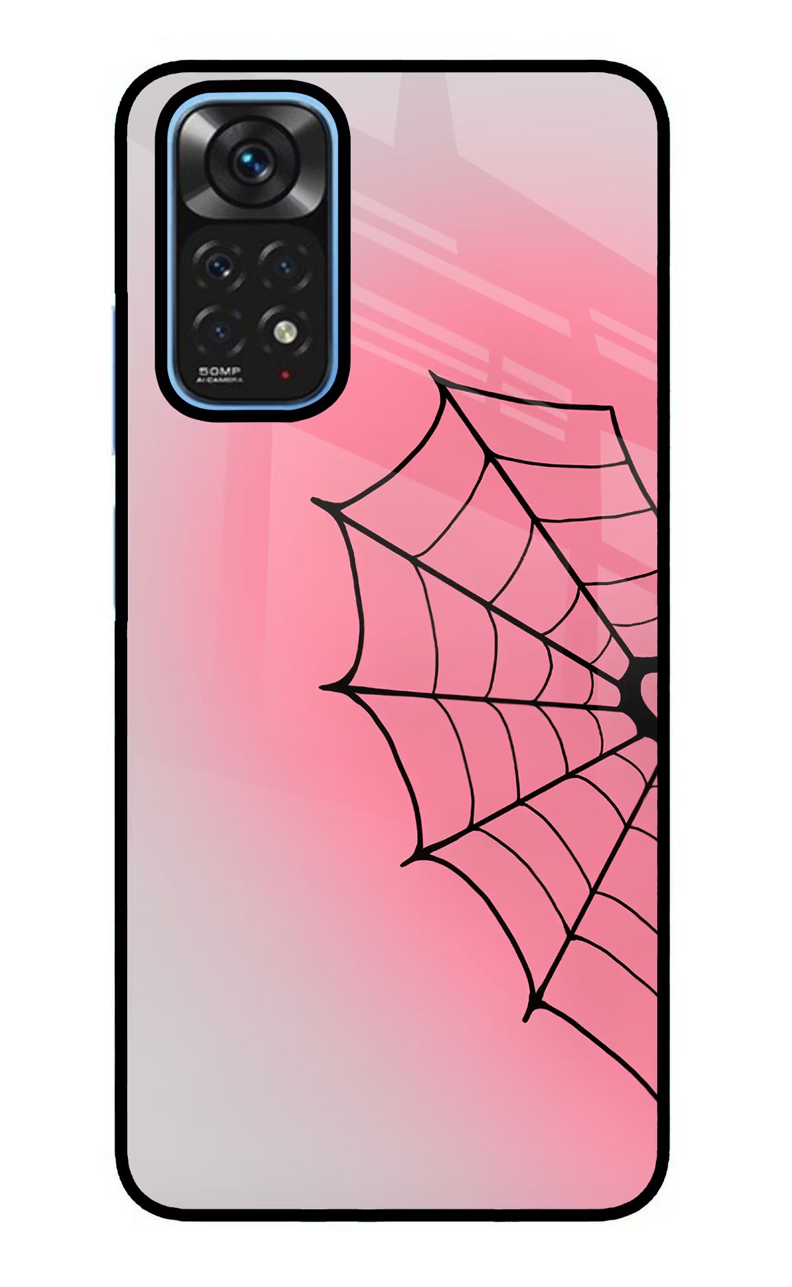 Pink Web Redmi Note 11/11S Glass Case