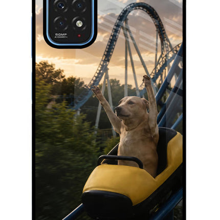 Rollercoaster Dog Redmi Note 11/11S Glass Case