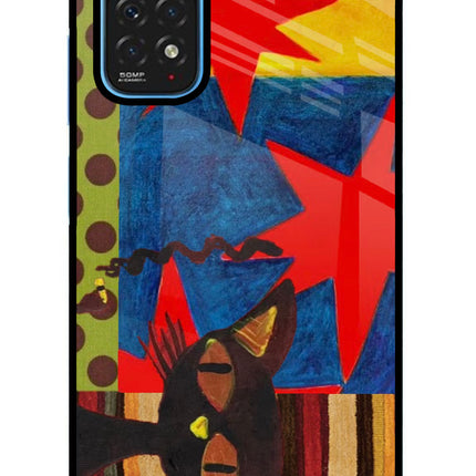 Pop Cat Redmi Note 11/11S Glass Case Back Cover by Casekaro