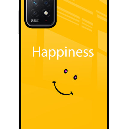 Happiness With Smiley Redmi Note 11 Pro Glass Case Back Cover by Casekaro
