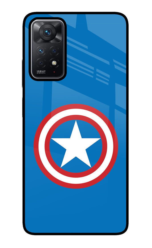 Captain America Logo Redmi Note 11 Pro Glass Case