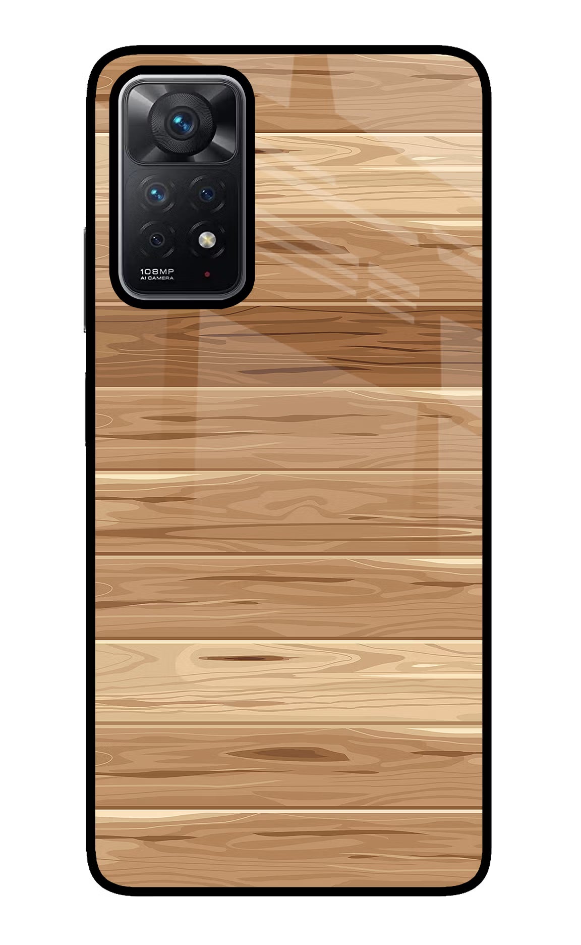 Wooden Vector Redmi Note 11 Pro Glass Case Back Cover by Casekaro