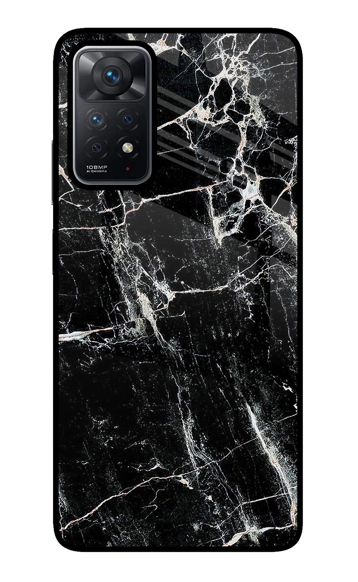 Black Marble Texture Redmi Note 11 Pro Glass Case