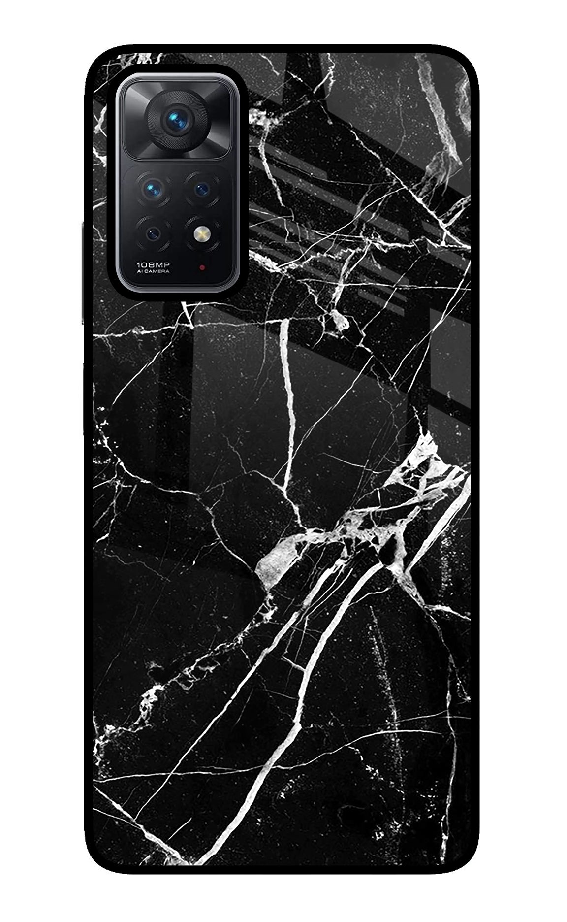 Black Marble Pattern Redmi Note 11 Pro Glass Case