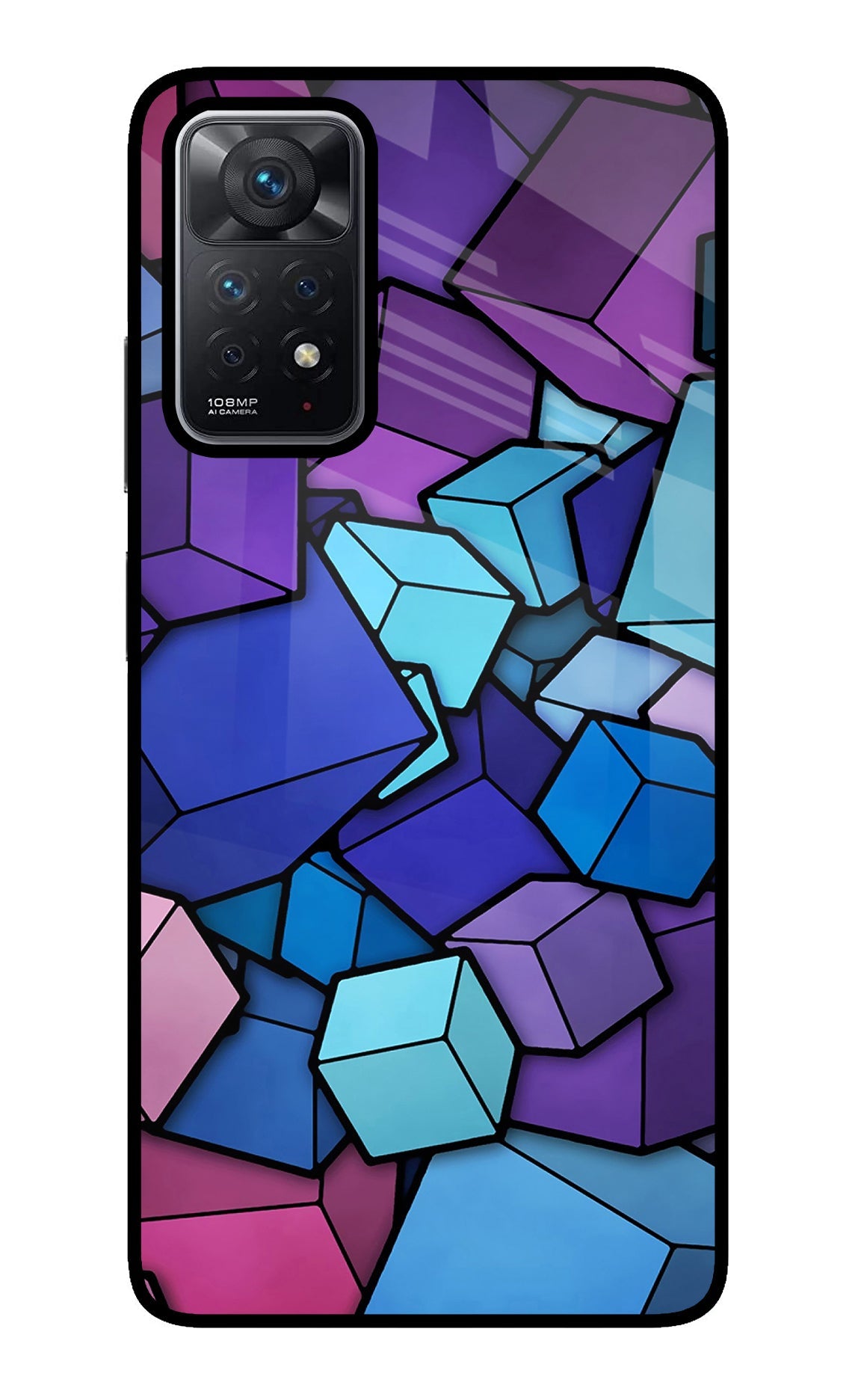 Cubic Abstract Redmi Note 11 Pro Glass Case