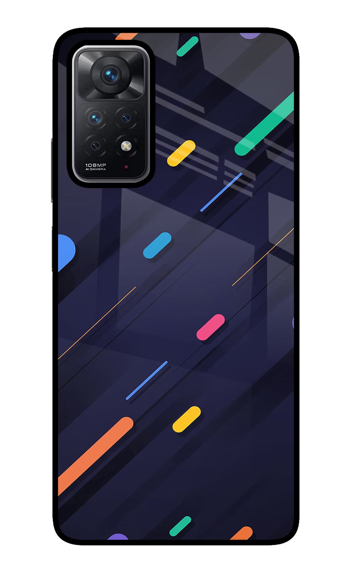 Abstract Design Redmi Note 11 Pro Glass Case Back Cover by Casekaro