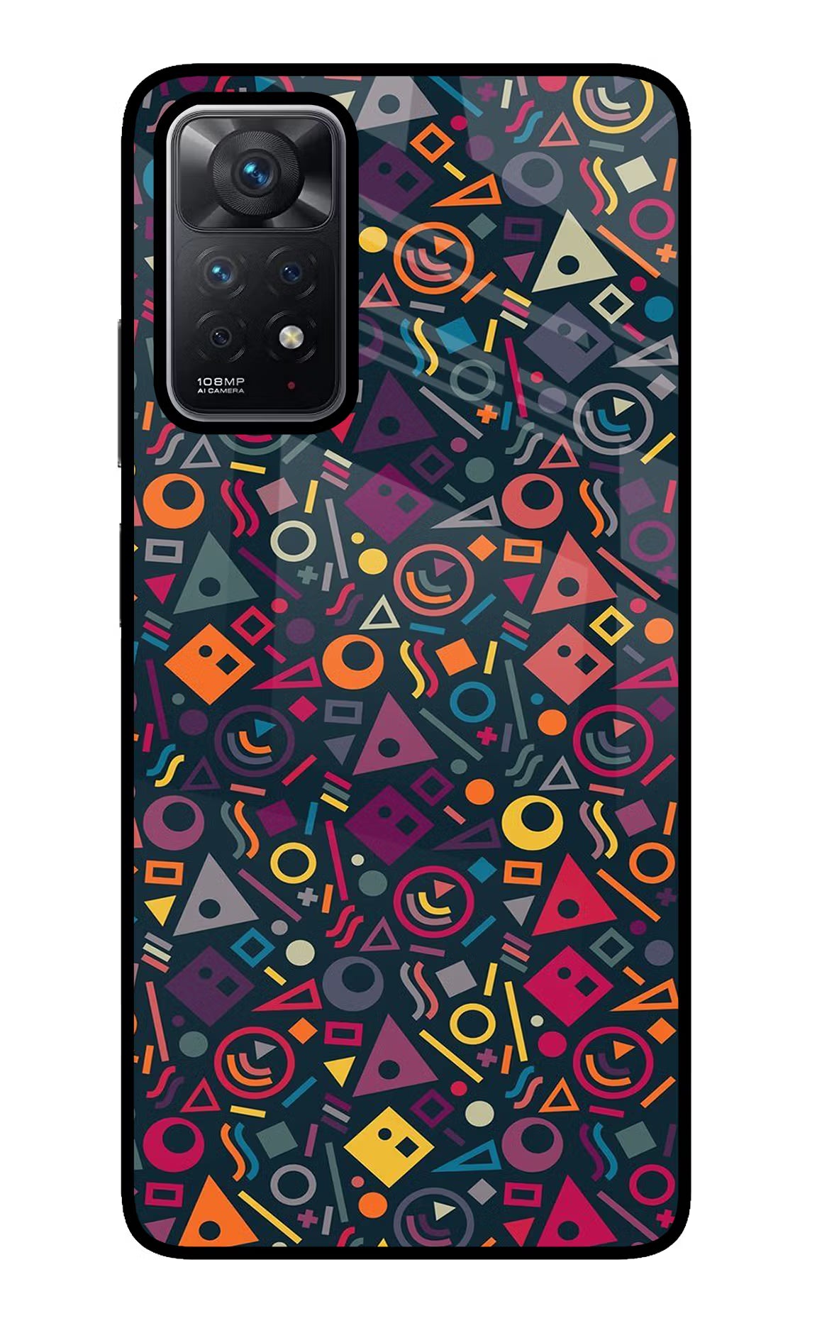 Geometric Abstract Redmi Note 11 Pro Glass Case Back Cover by Casekaro