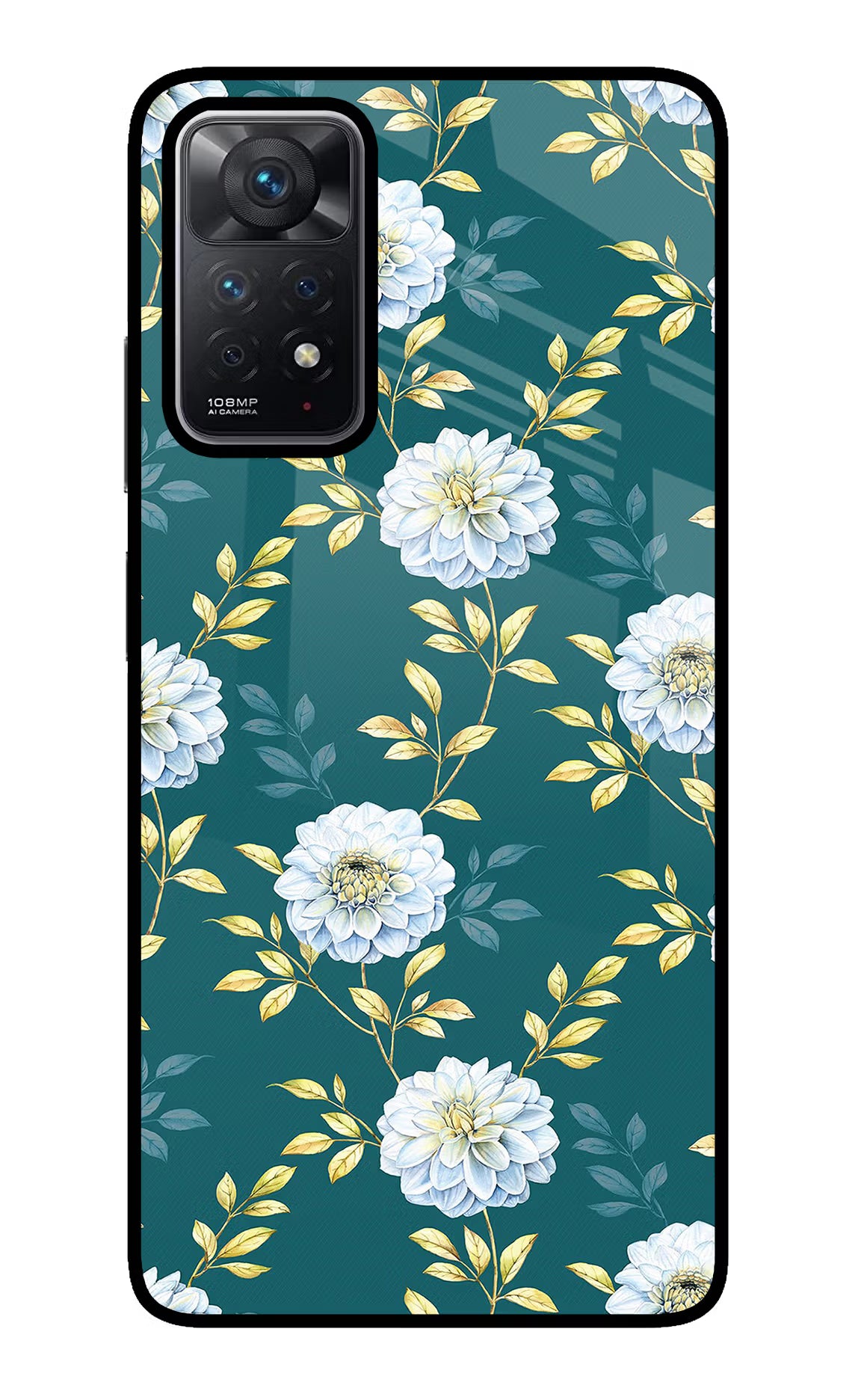 Flowers Redmi Note 11 Pro Glass Case Back Cover by Casekaro