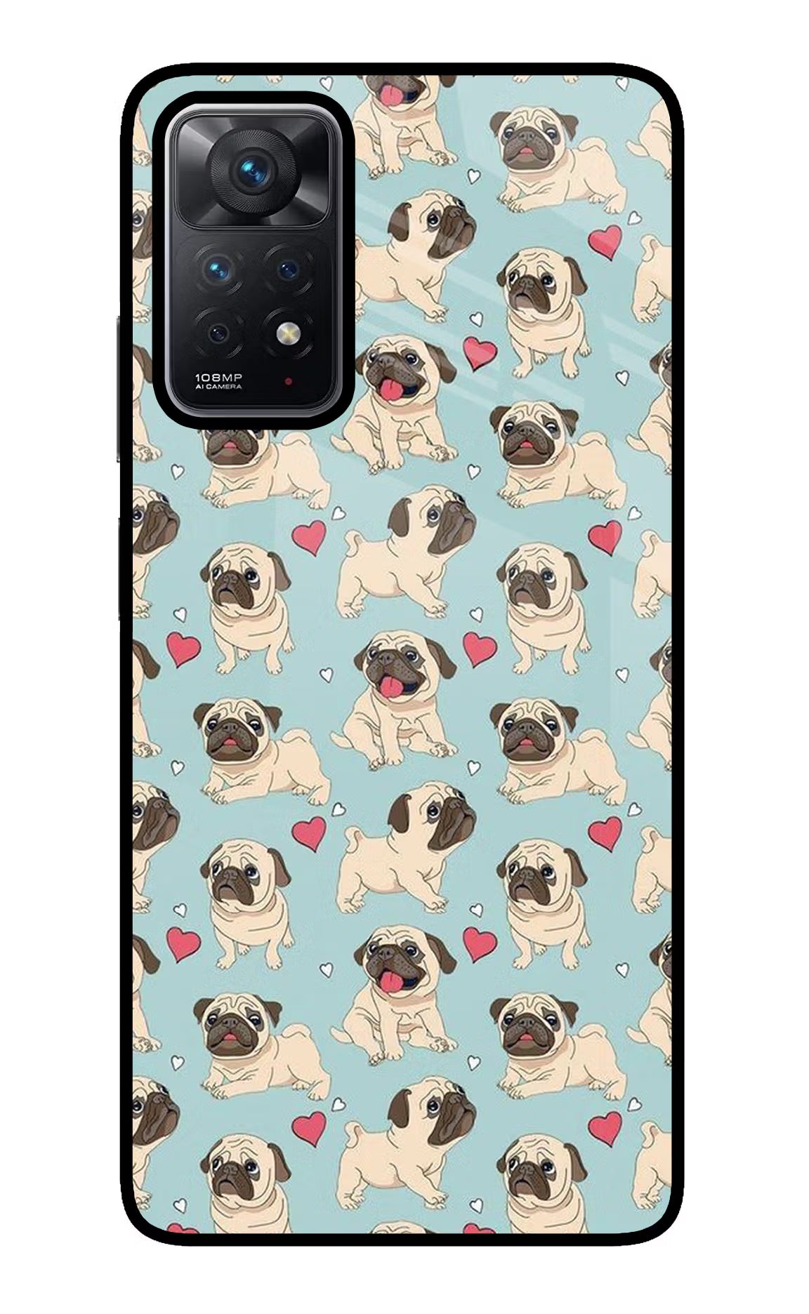 Pug Dog Redmi Note 11 Pro Glass Case Back Cover by Casekaro
