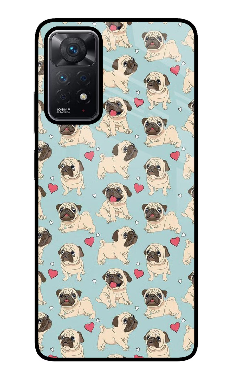 Pug Dog Redmi Note 11 Pro Back Cover, Glass case
